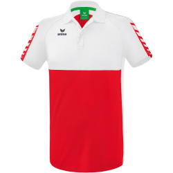 erima Six Wings Poloshirt rot/wei&szlig; 3XL