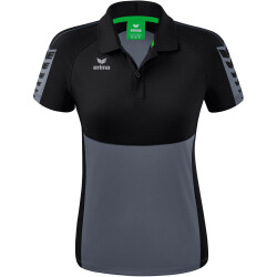erima Six Wings Poloshirt Damen slate grey/schwarz 38
