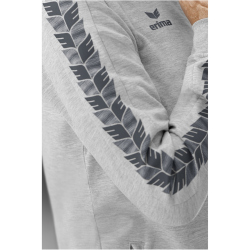 erima Essential Team Tracktop Sweatjacke hellgrau melange/slate grey S