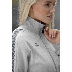 erima Essential Team Tracktop Sweatjacke Damen hellgrau melange/slate grey 44