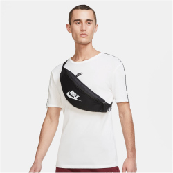 NIKE Heritage Bauchtasche black/black/white