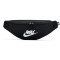 NIKE Heritage Bauchtasche black/black/white