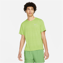 NIKE Dri-FIT Miler Laufshirt vivid green/reflective silv L