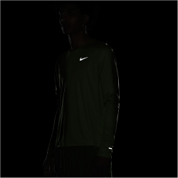 NIKE Dri-FIT Miler langarm Laufshirt Herren vivid green/reflective silv XXL