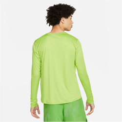 NIKE Dri-FIT Miler langarm Laufshirt Herren vivid green/reflective silv XXL