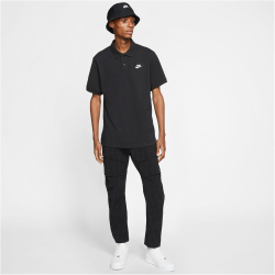 NIKE Sportswear Poloshirt Herren black/white L
