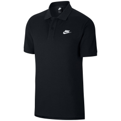 NIKE Sportswear Poloshirt Herren black/white L