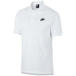 NIKE Sportswear Poloshirt Herren white/black S