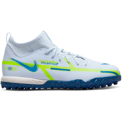 NIKE Jr. Phantom GT2 Academy Dynamic Fit TF Turf Fu&szlig;ballschuhe Kinder football grey/dk marina blue 33