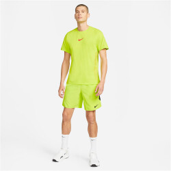 NIKE Pro Dri-FIT Burnout kurzarm Trainingsshirt Herren atomic green/lt lemon twist/siren r L