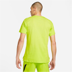 NIKE Pro Dri-FIT Burnout kurzarm Trainingsshirt Herren atomic green/lt lemon twist/siren r L