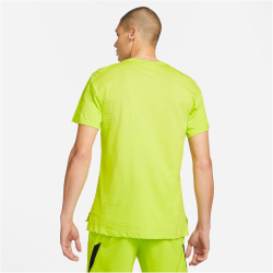 NIKE Pro Dri-FIT Burnout kurzarm Trainingsshirt Herren atomic green/lt lemon twist/siren r S