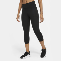 NIKE One Mid-Rise Capri Leggings Damen black/white L