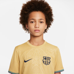 NIKE FC Barcelona 2022/23 Stadium Dri-FIT Auswärtstrikot Kinder club gold/obsidian XS (122-128 cm)