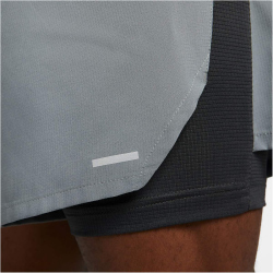 NIKE Dri-FIT Stride Hybrid Laufshorts Herren smoke grey/dk smoke grey/reflective silver S