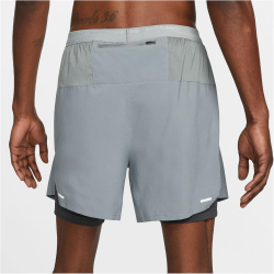 NIKE Dri-FIT Stride Hybrid Laufshorts Herren smoke grey/dk smoke grey/reflective silver S