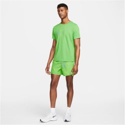 NIKE Dri-FIT Run Division Stride 5" Brief-Lined Laufshorts Herren chlorophyll/reflective silv L