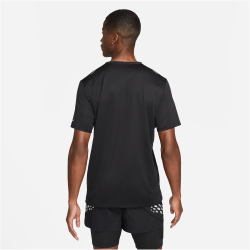 NIKE Dri-FIT Run Division Rise 365 kurzarm Laufshirt Herren black/reflective silv S