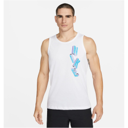 NIKE Dri-FIT Graphic Training Tanktop Herren white L