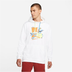 NIKE Dri-FIT Pullover Trainings-Hoodie Herren white XL