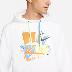 NIKE Dri-FIT Pullover Trainings-Hoodie Herren white XL