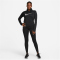 NIKE Dri-FIT Swoosh Run Mid-Rise 7/8-Length Lauf-Leggings Damen black/reflective silv/white S