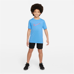 NIKE Dri-FIT kurzarm Trainingsshirt Kinder university blue/rush orange M (137-147 cm)