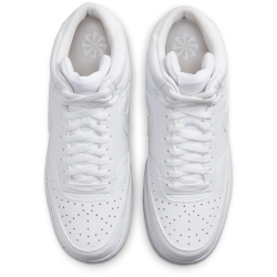 NIKE Court Vision Next Nature Mid-Top Sneaker Herren white/white-white 45