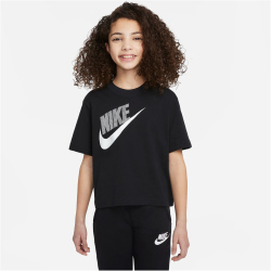 NIKE Sportswear Essential Boxy T-Shirt Kinder black S...