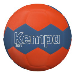 10er Ballpaket Kempa Soft Handball ice grau/fluo rot