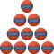 10er Ballpaket Kempa Soft Handball ice grau/fluo rot
