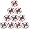10er Ballpaket uhlsport Soccer Pro Synergy Training Fu&szlig;ball wei&szlig;/schwarz/fluo rot 4