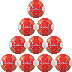 10er Ballpaket molten harzfreier Handball Wettspielball...