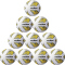 10er Ballpaket molten Fußball Leichtball 350g F5A3135-Y weiß/gelb/silber 5
