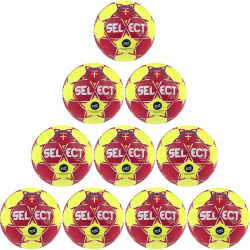 10er Ballpaket Select Match Soft Handball rot gelb...