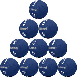 10er Ballpaket hummel Beach Handball blue/white 3