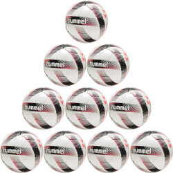 10er Ballpaket hummel Elite Fußball white/black/red 5