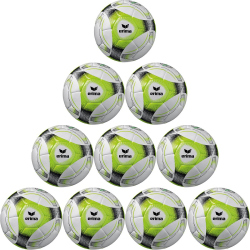 10er Ballpaket erima Hybrid Lite 350 Fußball lime...