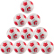 10er Ballpaket NIKE Strike Team 290g Leicht-Fu&szlig;ball white/bright crimson/silver 4