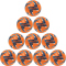 10er Ballpaket uhlsport Team Training Fu&szlig;ball fluo orange/marine/wei&szlig; 5