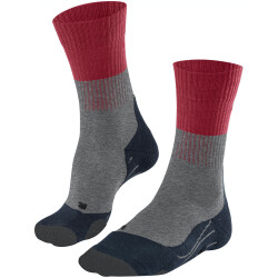 FALKE TK2 Trekkingsocken lightgrey/red 46-48