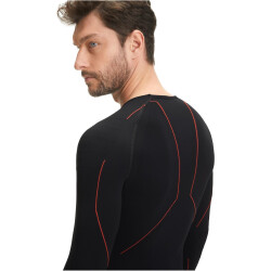 FALKE Warm langarm Funktionsshirt Herren black/fuego XXL