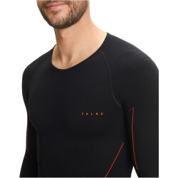 FALKE Warm langarm Funktionsshirt Herren black/fuego XXL