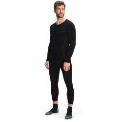 FALKE Warm langarm Funktionsshirt Herren black/fuego XXL