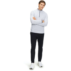 FALKE Strickpullover mit Zipöffnung Herren white melange M
