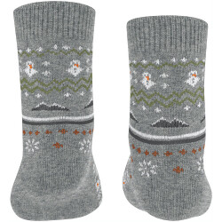 FALKE Winter Fair Isle Socken Kinder light grey 35-38