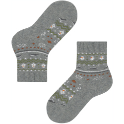 FALKE Winter Fair Isle Socken Kinder light grey 35-38