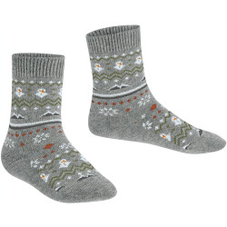 FALKE Winter Fair Isle Socken Kinder light grey 35-38