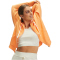 FALKE Yoga Kapuzenjacke Damen orangette XS
