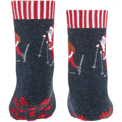 FALKE Skiing Santa Socken Kinder blue melange 39-42